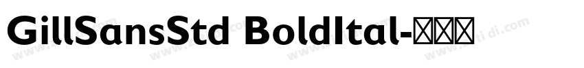 GillSansStd BoldItal字体转换
